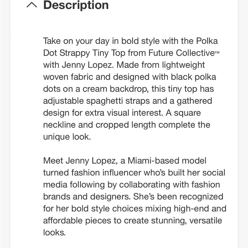 Women's Strappy Crop Top - Future
Collective™ with Jenny K. Lopez
Cream new 🆕 - Picture 5 of 6